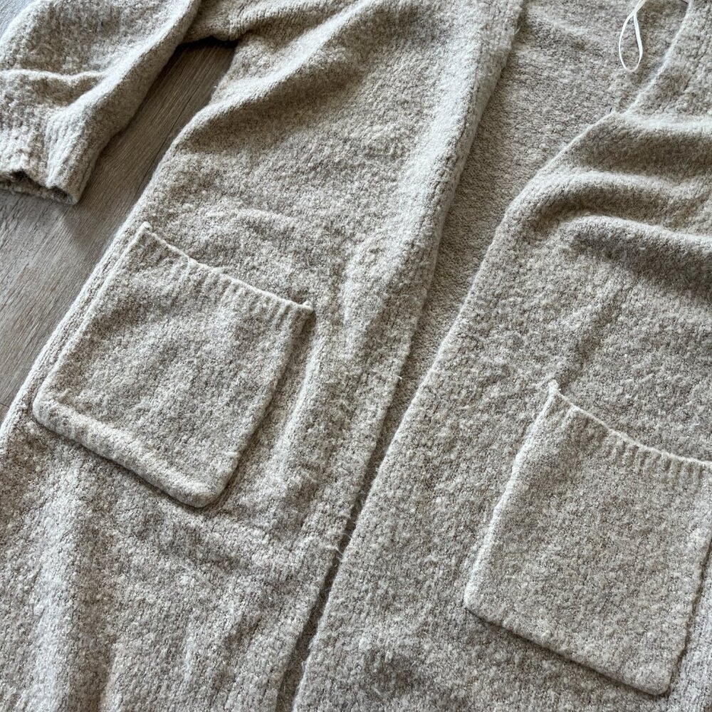 Womens Debut Cream/Tan Open Front Cardigan - M/L - Picture 3 of 6